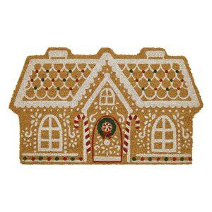 My Texas House Multi Gingerbread Candy Cane Outdoor Coir Doormat, 18x30 Walmart